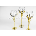 Gold Glass Candle Holder